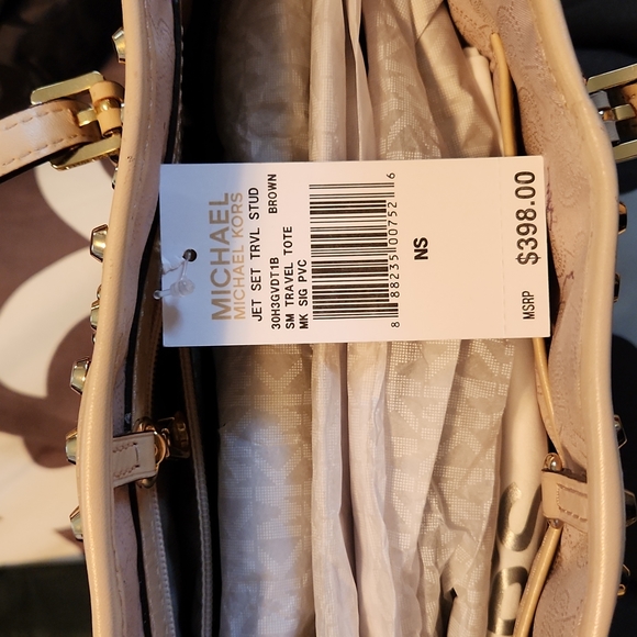 Micheal kors Studded Brown - gold tote - shoulder bag. RARE COLLECTION! Tags on - Picture 9 of 9